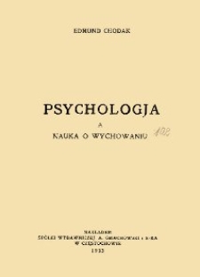 Psychologja a nauka o wychowaniu