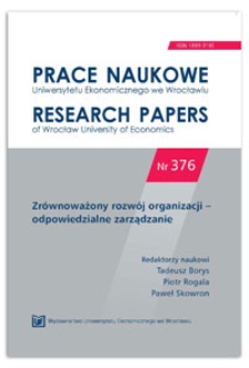 Kategoria ryzyka w koncepcji zrównoważonego rozwoju przedsiębiorstwa