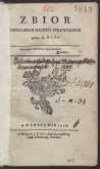 Zbior Niektorych Materyi Politycznych / przez A. P***