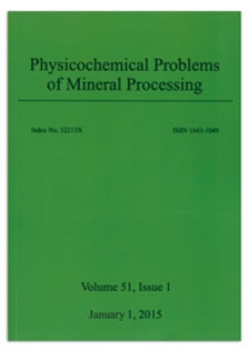 Physicochemical Problems of Mineral Processing. Vol. 51, 2015, Issue 1