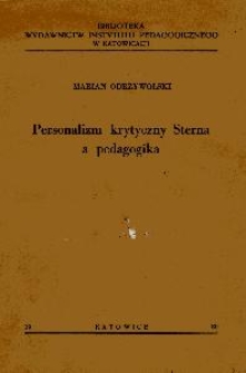 Personalizm krytyczny Sterna a pedagogika