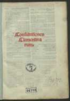 Liber sextus Decretalium / Bonifacius VIII. - Praec. Ioannes Andreae: Super arboribus consanguinitatis et affinitatis. - Acc. Clemens V papa: Constitutiones, cum glossa et additionibus ex Novella super sextum Ioannis Andreae, cum additionibus Ioannis monachi, Guidonis de Baysio et Hieronymi Clarii, nec non cum Summariis et Divisionibus Ioannis Andreae, Dominici de Sancto Geminiano et aliorum. - Decretales extravagantes communes selectae. Ed. Sebastianus Brant. T.2. - Var. B