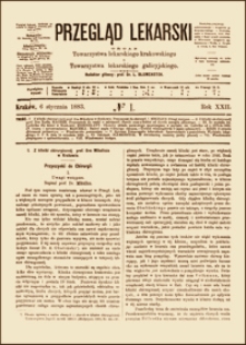 Przyczynki do chirurgii. Uwagi wstępne. Przegląd Lekarski, 1883, R. 22, nr 1, s. 1-3