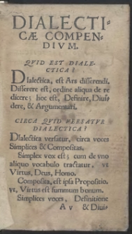 Dialecticae Et Rhetoricae Praecepta A' Stephano Micano Iuvene admodum, in usum discipulorum suorum collecta : Nunc vero, opera Venerabilis Domini Magistri, Ioannis Casparis, Leopoliensis, in lucem edita