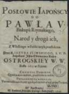 Posłowie Iapońscy Do Pawła V [&hellip;]