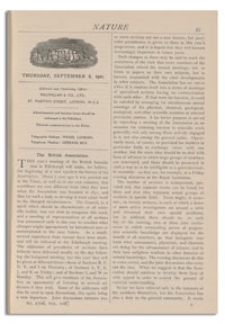 Nature : a Weekly Illustrated Journal of Science. Volume 108, 1921 September 8, [No. 2706]