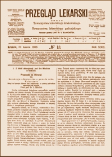 Resekcyja odźwiernika z powodu raka: wyleczenie: uwagi nad pewnym objawem raka żołądka, za pomocą gastroskopu spostrzegać się dającym. Przegląd Lekarski, 1883, R. 22, nr 13, s. 157-158