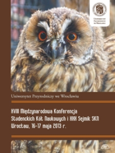 XVIII Międzynarodowa Konferencja Studenckich Kół Naukowych i XXX Sejmik SKN, Wrocław, 16-17 maja 2013 r.