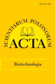 Acta Scientiarum Polonorum. Biotechnologia 2, 2013