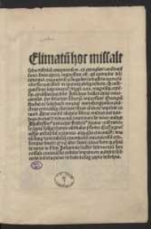 Missale Cracoviense, iussu Friderici Jagellonis, archiepiscopi Gnesnensis, episcopi Vracoviensis. Cum privilegio