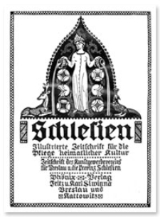 Schlesien : Illustrierte Zeitschrift für die Pflege heimatlicher Kultur. Zeitschrift des Kunstgewerbevereins für Breslau u. die Provinz Schlesien, 2 Jahrgang, 1908, Heft 1