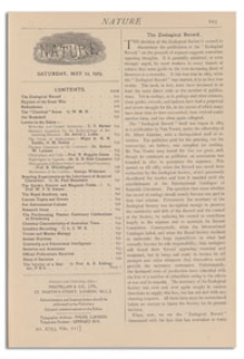 Nature : a Weekly Illustrated Journal of Science. Volume 111, 1923 May 12, [No. 2793]