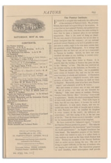 Nature : a Weekly Illustrated Journal of Science. Volume 111, 1923 May 26, [No. 2795]