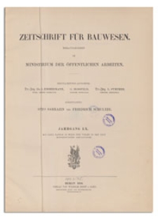 Zeitschrift für Bauwesen, Jr. LX, 1910, H. 4-6