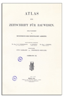 Atlas zur Zeitschrift für Bauwesen, Jr. LX, 1910