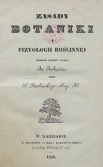 Zasady botaniki i fizyologii roślinnej