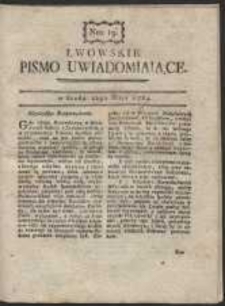 Lwowskie Pismo Uwiadamiaiące. Nr 19