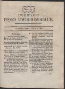 Lwowskie Pismo Uwiadamiaiące. Nr 29