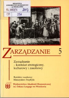 Prace Naukowe Akademii Ekonomicznej im. Oskara Langego we Wrocławiu, 2007, Nr 1187