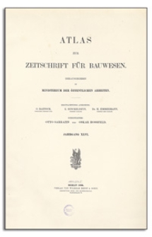 Atlas zur Zeitschrift für Bauwesen, Jr. XLVI, 1896