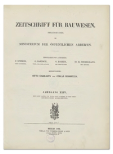 Zeitschrift f&uuml;r Bauwesen, Jr. XLIV, 1894, H. 1-3