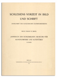 Jahrbuch des schlesischen Museums f&uuml;r Kunstgewerbe und Altert&uuml;mer. 6. Bd.
