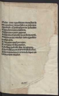 Opera medicinalia etc.