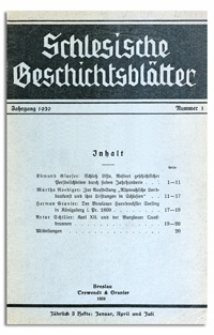 Schlesische Geschichtsblätter : Mitteilungen des Vereins für Geschichte Schlesiens. Jahrgang 1932, Nummer 2