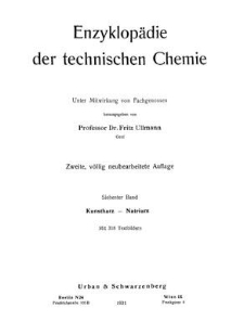Enzyklop&auml;die der technischen Chemie. Bd. 7. Kunstharz - Natrium