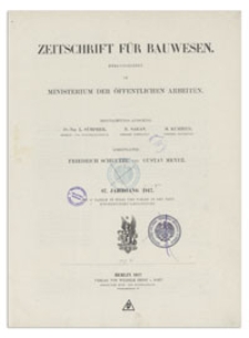 Zeitschrift für Bauwesen, Jr. 67, 1917, H. 7-9