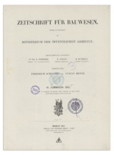 Zeitschrift für Bauwesen, Jr. 67, 1917, H. 10-12