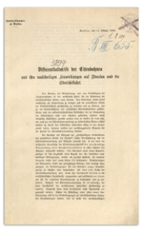 Differentialtarife der Eisenbahnen und ihre nachteiligen Einwirkungen auf Breslau und die Oderschiffahrt