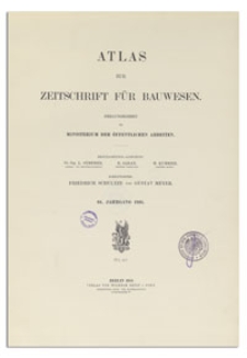 Atlas zur Zeitschrift f&uuml;r Bauwesen, Jr. 66