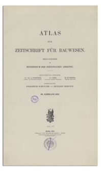 Atlas zur Zeitschrift für Bauwesen, Jr. 69