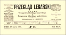 O laparotomii w przypadkach przedziurawienia żołądka i jelita : wykład wypowiedziany na Zjeździe przyrodników w Magdeburgu przez prof. Mikulicza, Przegląd Lekarski, 1885, R. 24, nr 13, s. 179-181