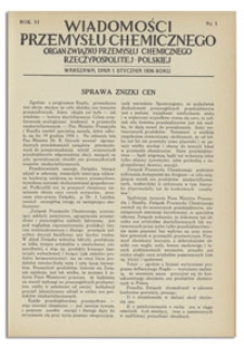 Wiadomości Przemysłu Chemicznego : Organ Związku Przemysłu Chemicznego Rzeczypospolitej Polskiej. R. XI, czerwiec 1936, nr 11 bis