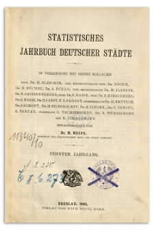 Statistisches Jahrbuch Deutscher Städte. Jg. 10