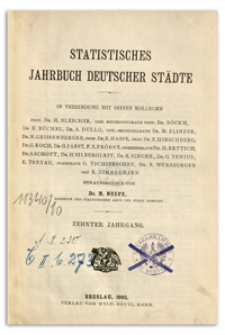 Statistisches Jahrbuch Deutscher Städte. Jg. 10