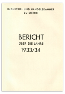 Bericht über das Jahr 1933/34