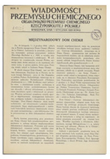 Wiadomości Przemysłu Chemicznego : Organ Związku Przemysłu Chemicznego Rzeczypospolitej Polskiej. R. X, 15 lutego 1935, nr 4