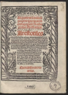 Argumentu[m] in libru[m] porphyrii peripatetici ysagogicu[m] i[n] Kathegorias Arestotiles. [acc.:] Gilbertus Porretanus Sex principia