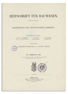 Zeitschrift f&uuml;r Bauwesen, Jr. 68, 1918, H. 1-3