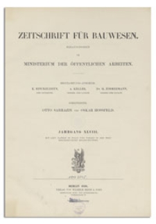 Zeitschrift f&uuml;r Bauwesen, Jr. XLVIII, 1898, H. 7-9