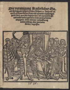 Die Verainigung Kaiserlicher May. mit Künig von Hungern, Polen, Böhem etc. Auch wie und wa sy zu samen komen seynd und ainander enpfanngen sond. Auch was sich begeben hat und was herschafft und volck darbey gewesen und wie sy zu Wien einzogenn seind mitt mer verlauffunng und handlung alles hierinnen klerlich begriffen