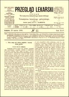 Kilka uwag nad rakiem migdałka i bocznej ściany gardła, Przegląd Lekarski, 1886, R. 25, nr 12, s. 173-174