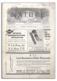 Nature : a Weekly Journal of Science. Volume 145, 1940 June 29, No. 3687