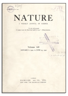 Nature : a Weekly Journal of Science. Volume 145, 1940 February 10, No. 3667