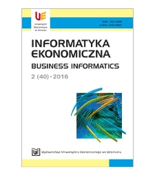 Spis treści [Informatyka Ekonomiczna = Business Informatics, 2016, Nr 2 (40)]