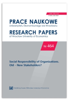 Spis treści [Prace Naukowe Uniwersytetu Ekonomicznego we Wrocławiu = Research Papers of Wrocław University of Economics, 2017, Nr 464]