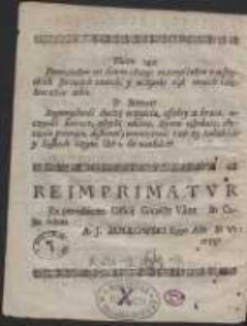 Swiętego Aureliusza Augustyna Biskupa Hipponeńskiego, Ksiąg pięcioro : Rozmyślania, Mowy taiemne, Broń Duchowna, o skrusze serca, o marności świata / Roku 1617 z Łacińskiego języka na Polski, od Piotra Kazimierza Tryzny [...] Przełozone ; a [...] Zofii Chodkiewiczowey Wojewodziney Wileńskiey [...] Ofiarowane